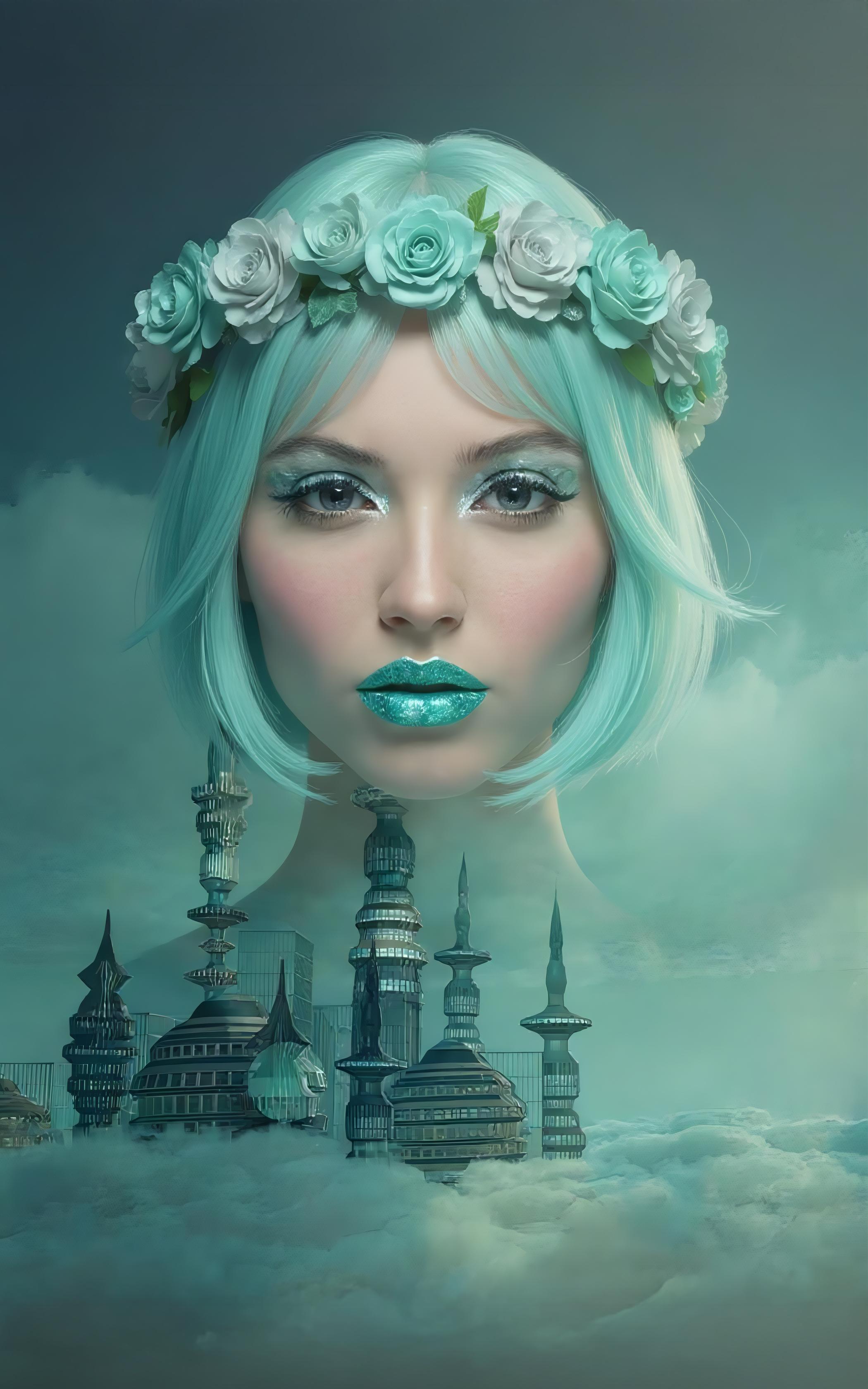 Ethereal Neon Empress