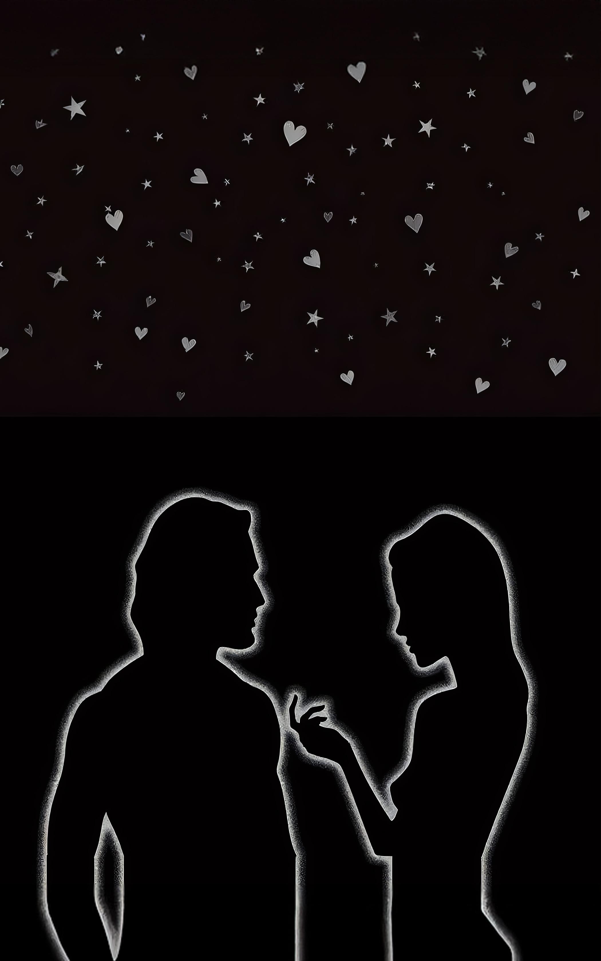 Starry Hearted Silhouettes