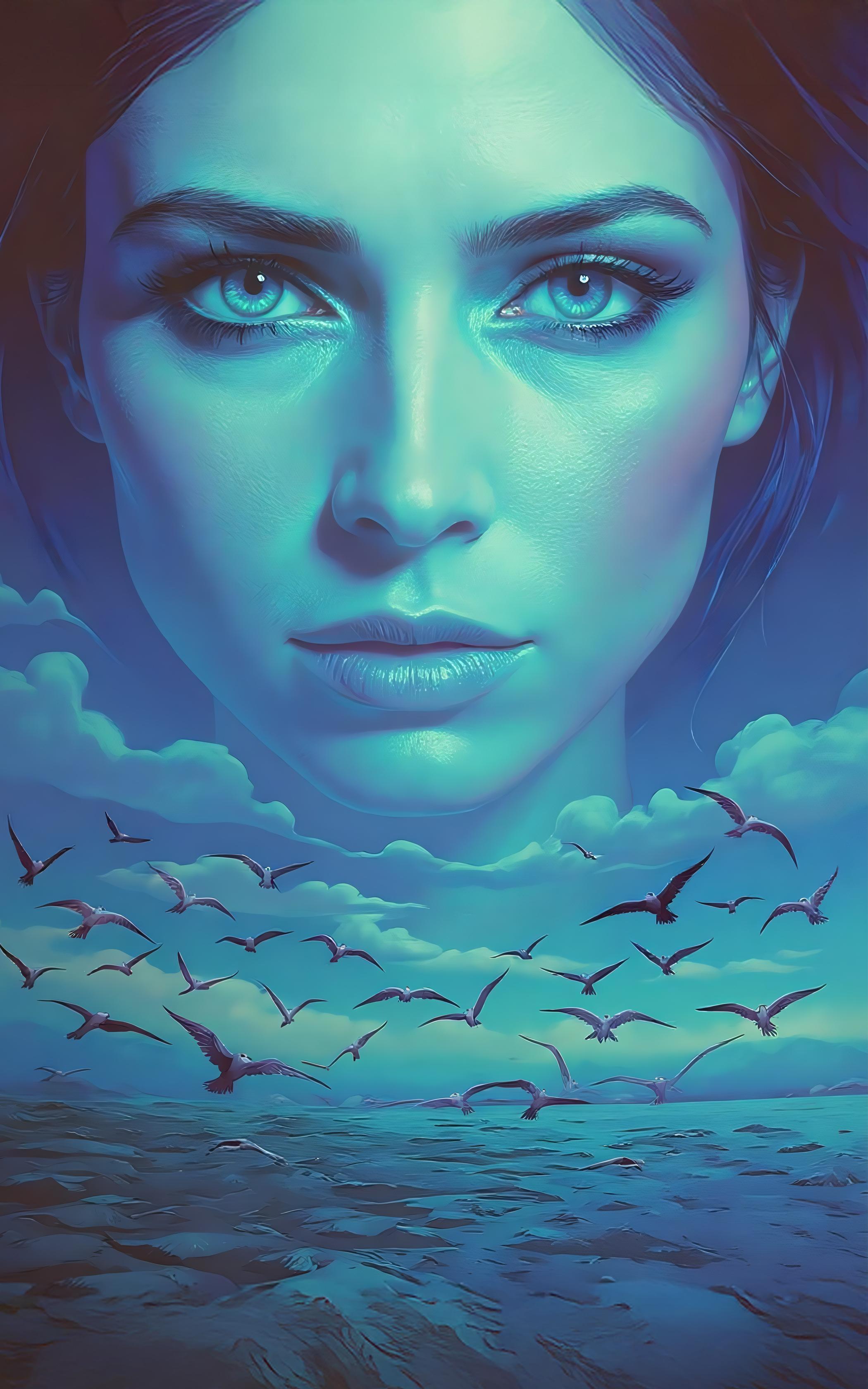 Ethereal Ocean Gaze