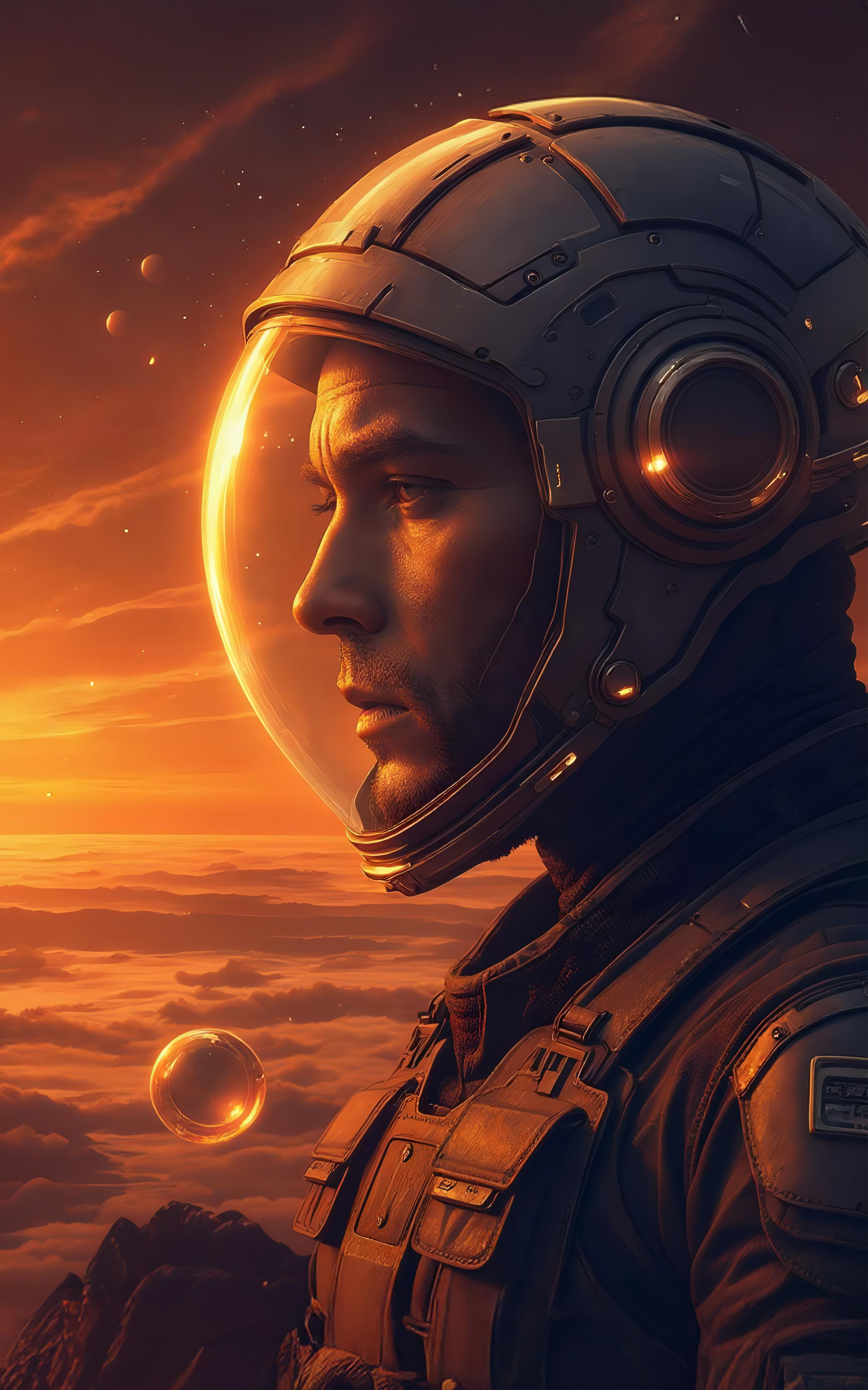 Sunset Space Voyager