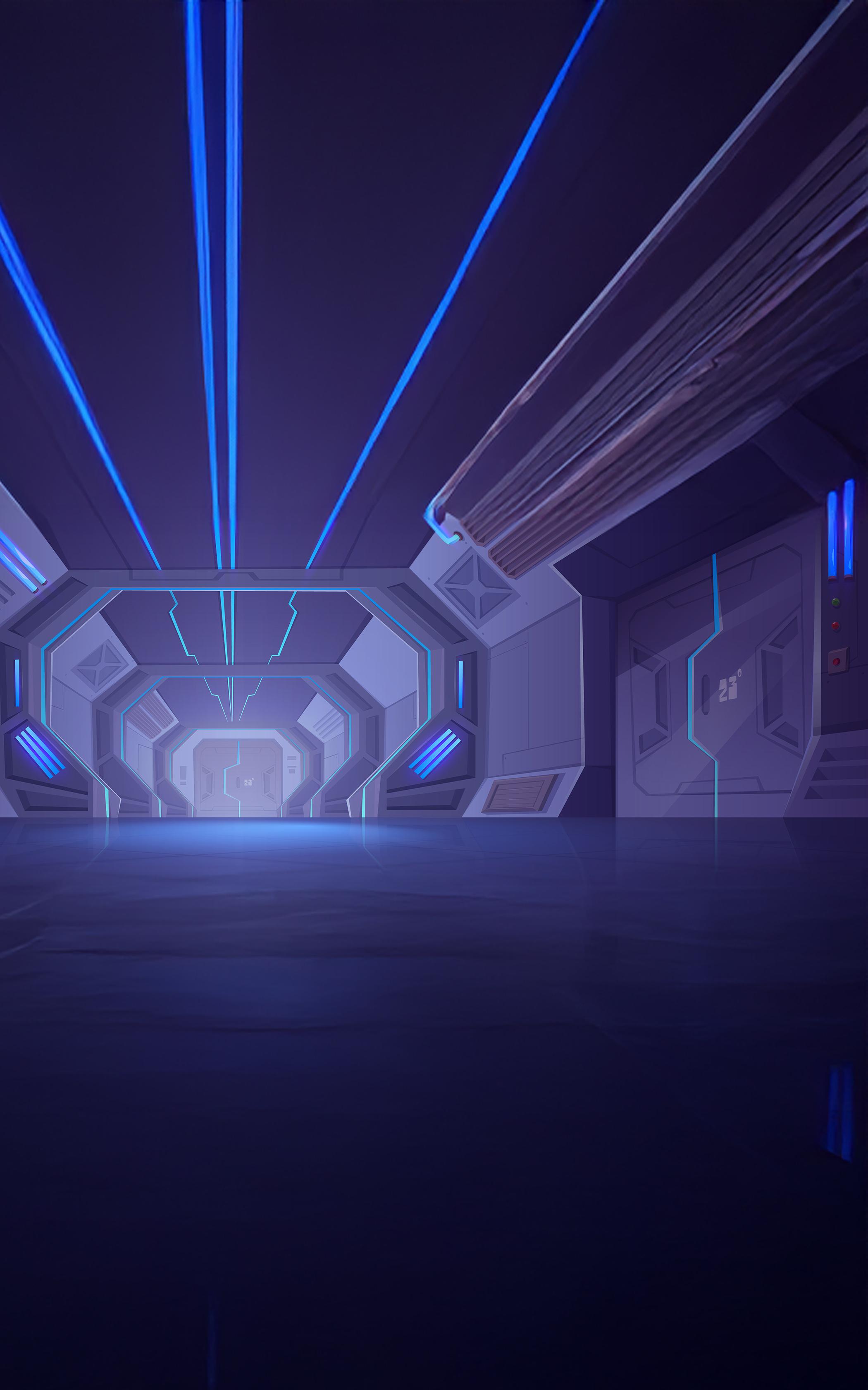 Futuristic Neon Corridor