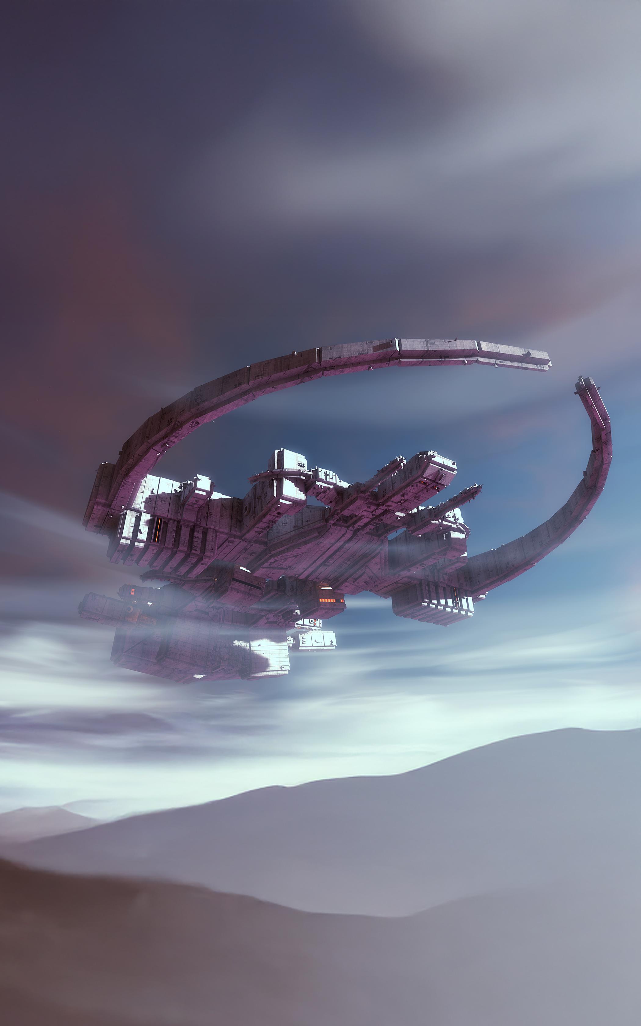 Futuristic Orbital Cruiser