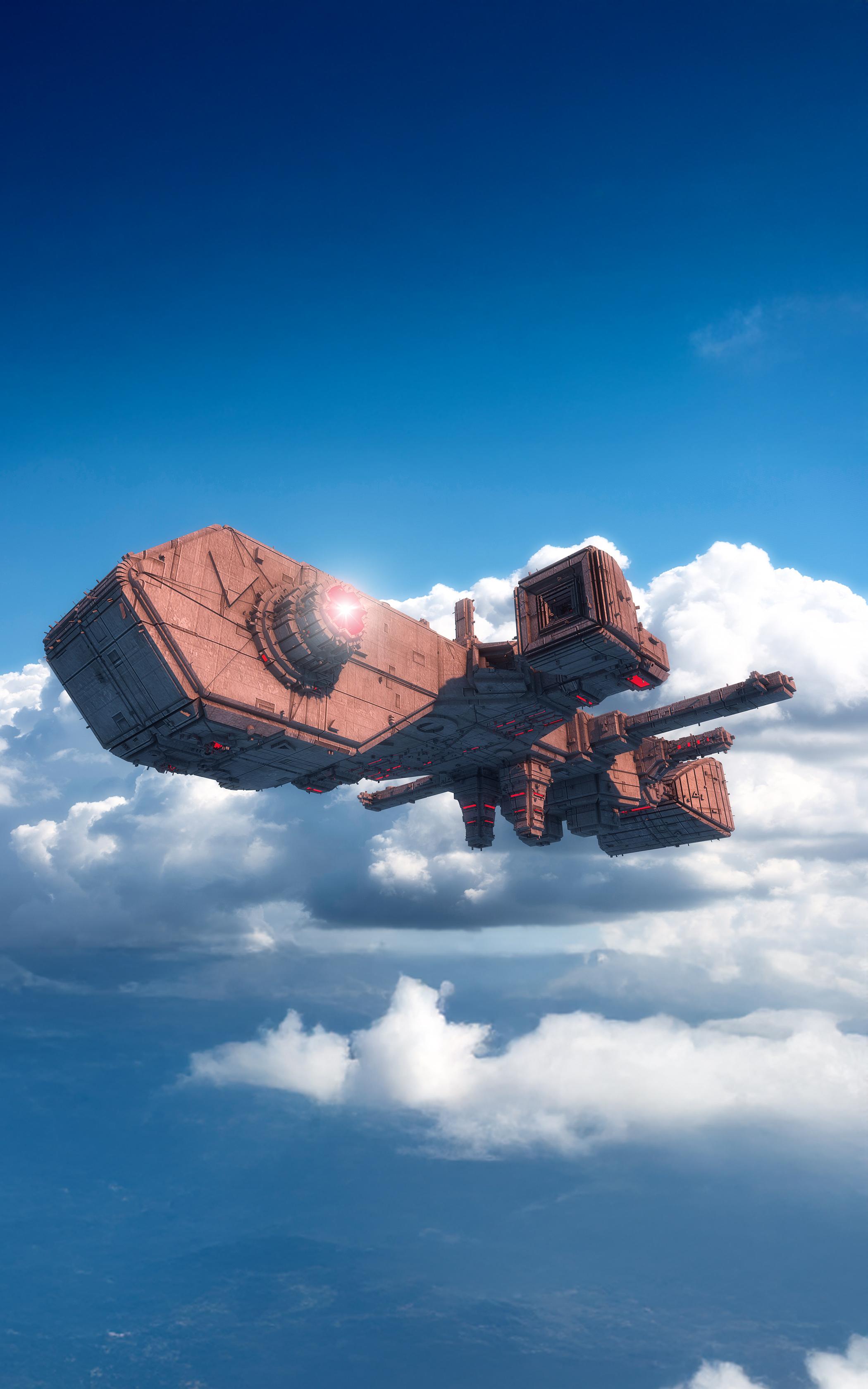 Futuristic Sky Battleship