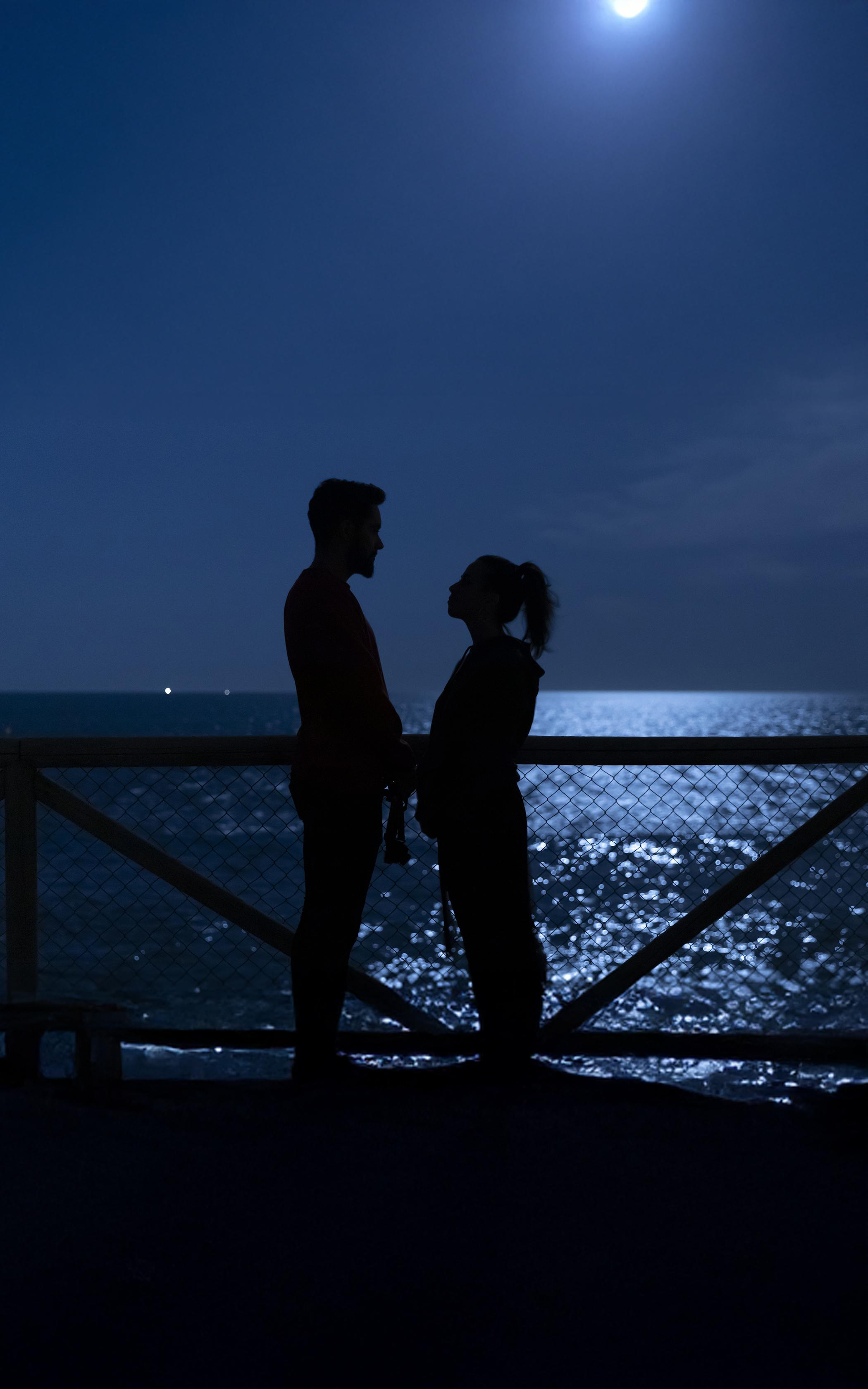 Moonlit Ocean Embrace