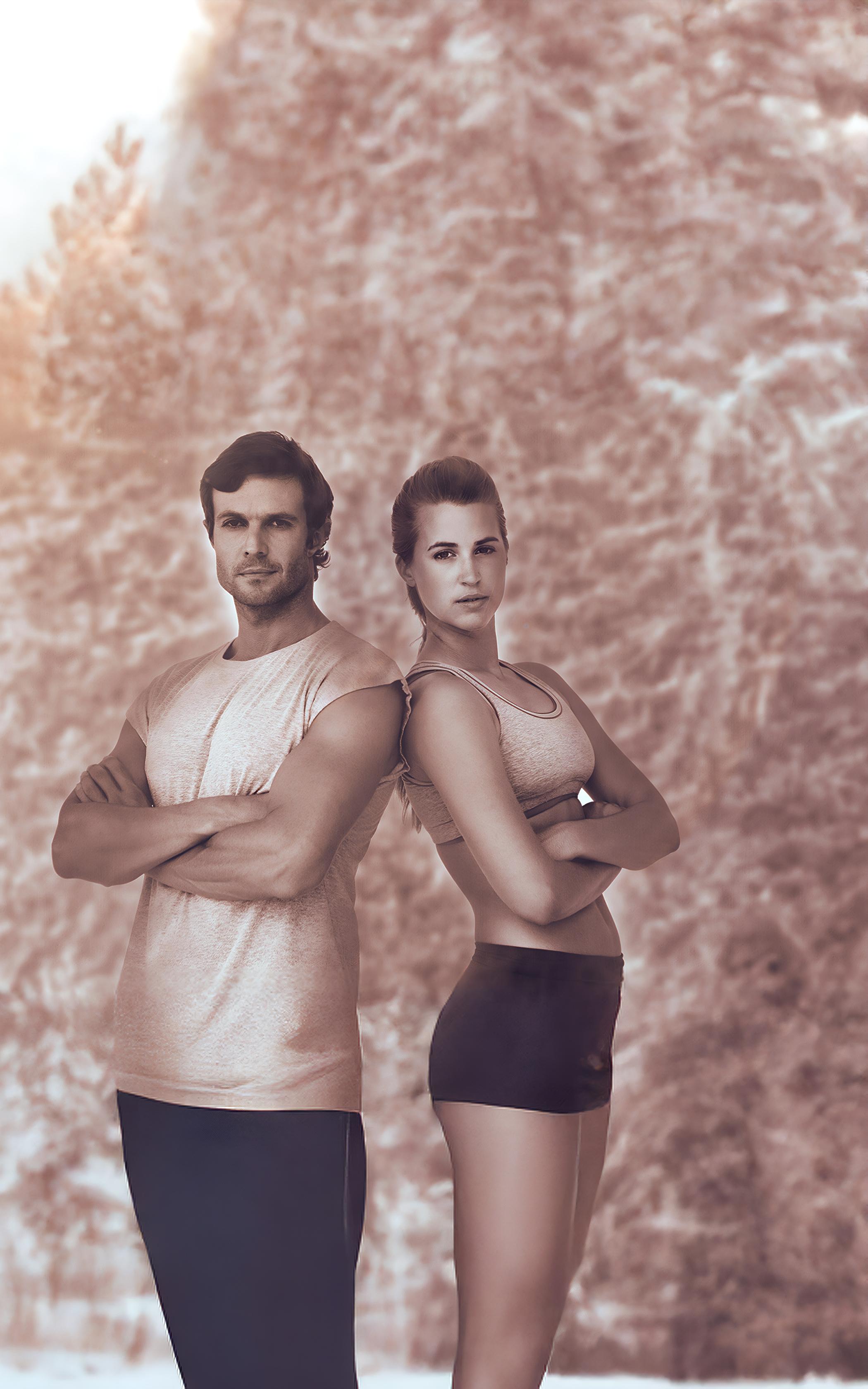 Confident Athletic Duo