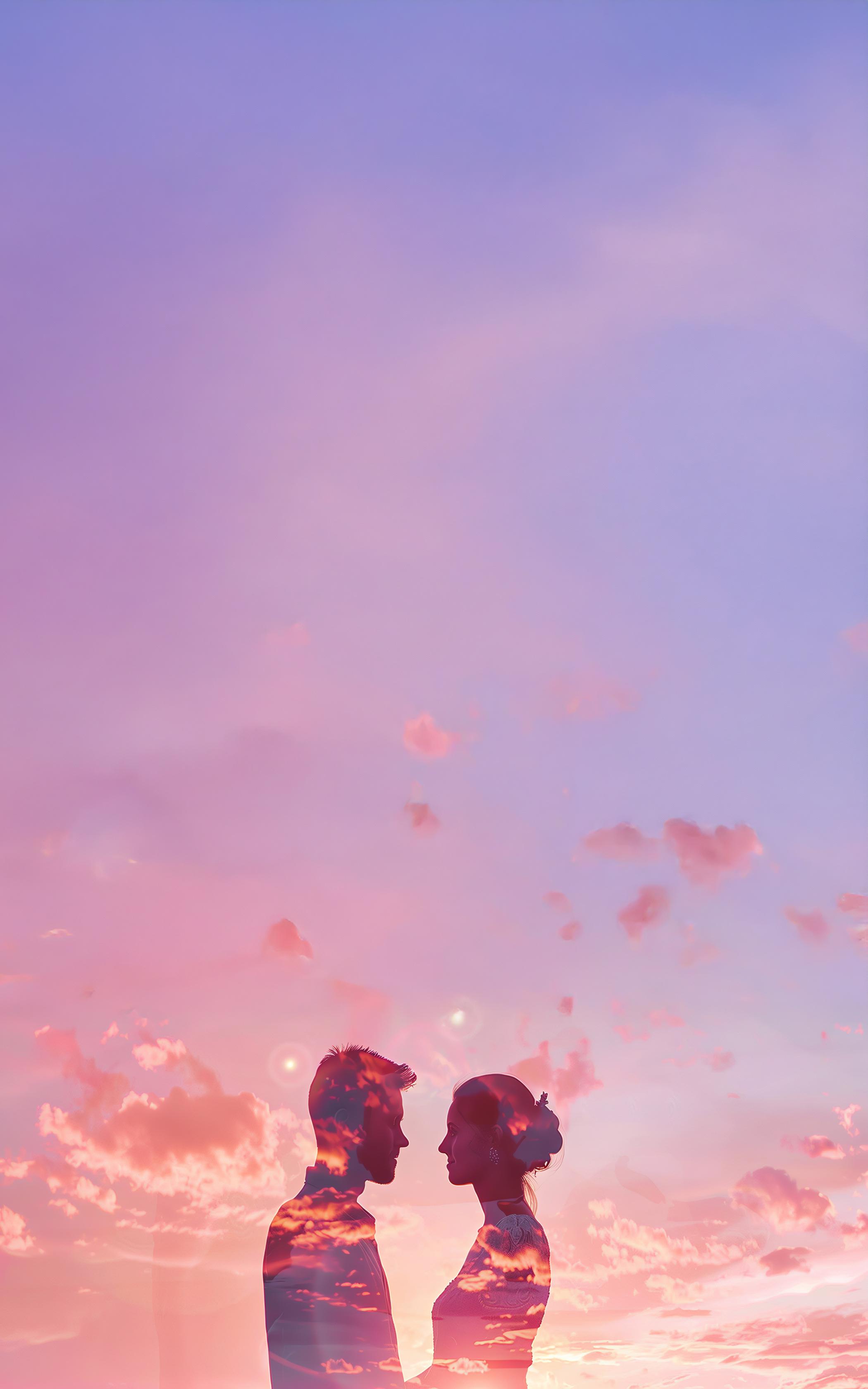 Ethereal Sunset Embrace