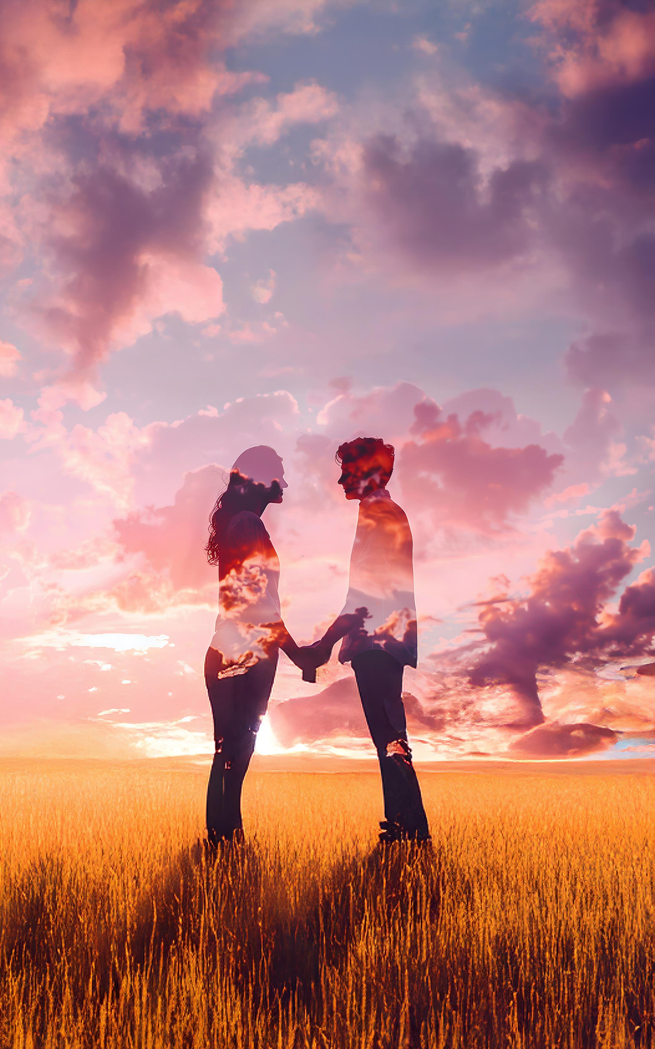 Ethereal Sunset Embrace