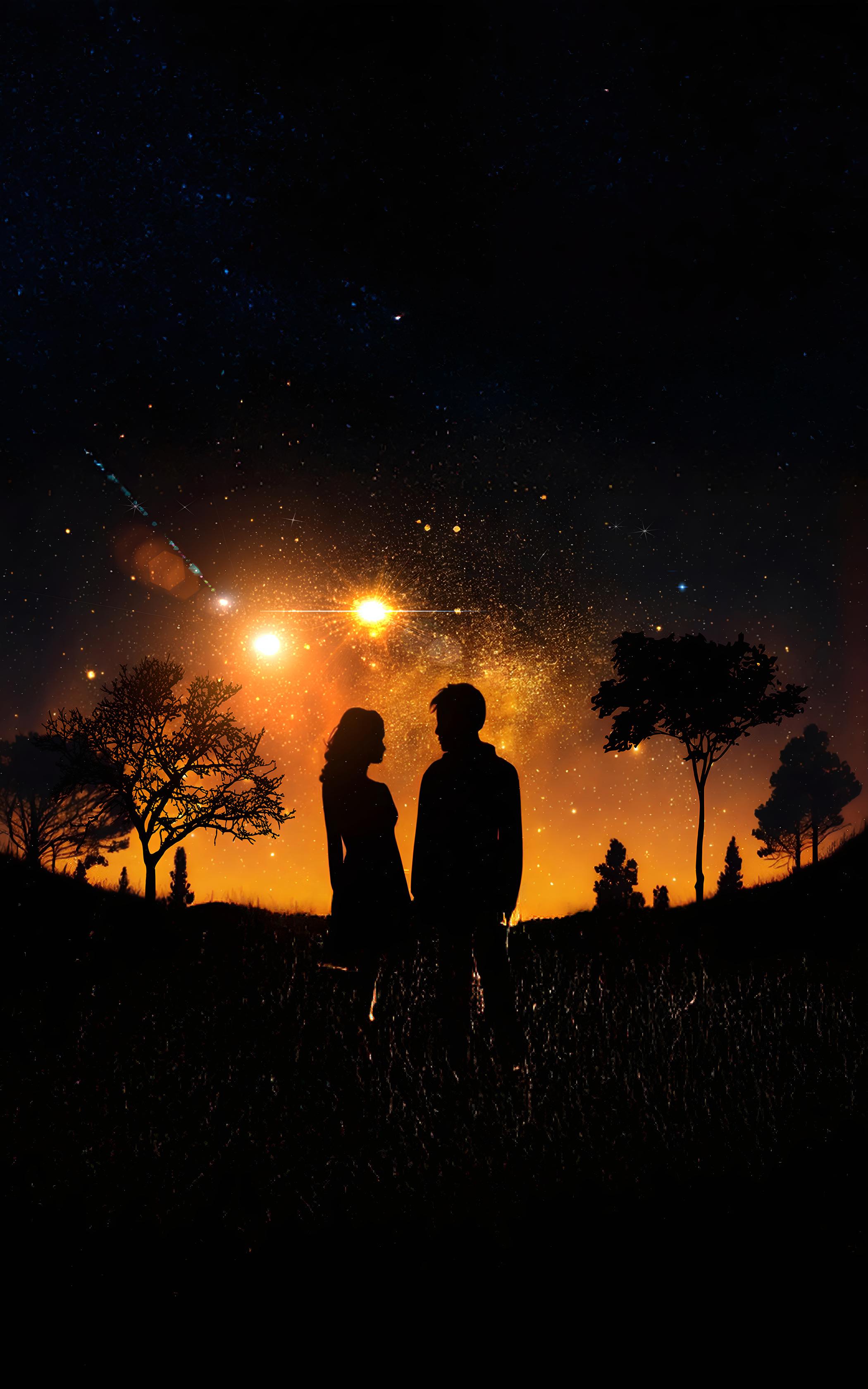 Celestial Lovers Silhouette