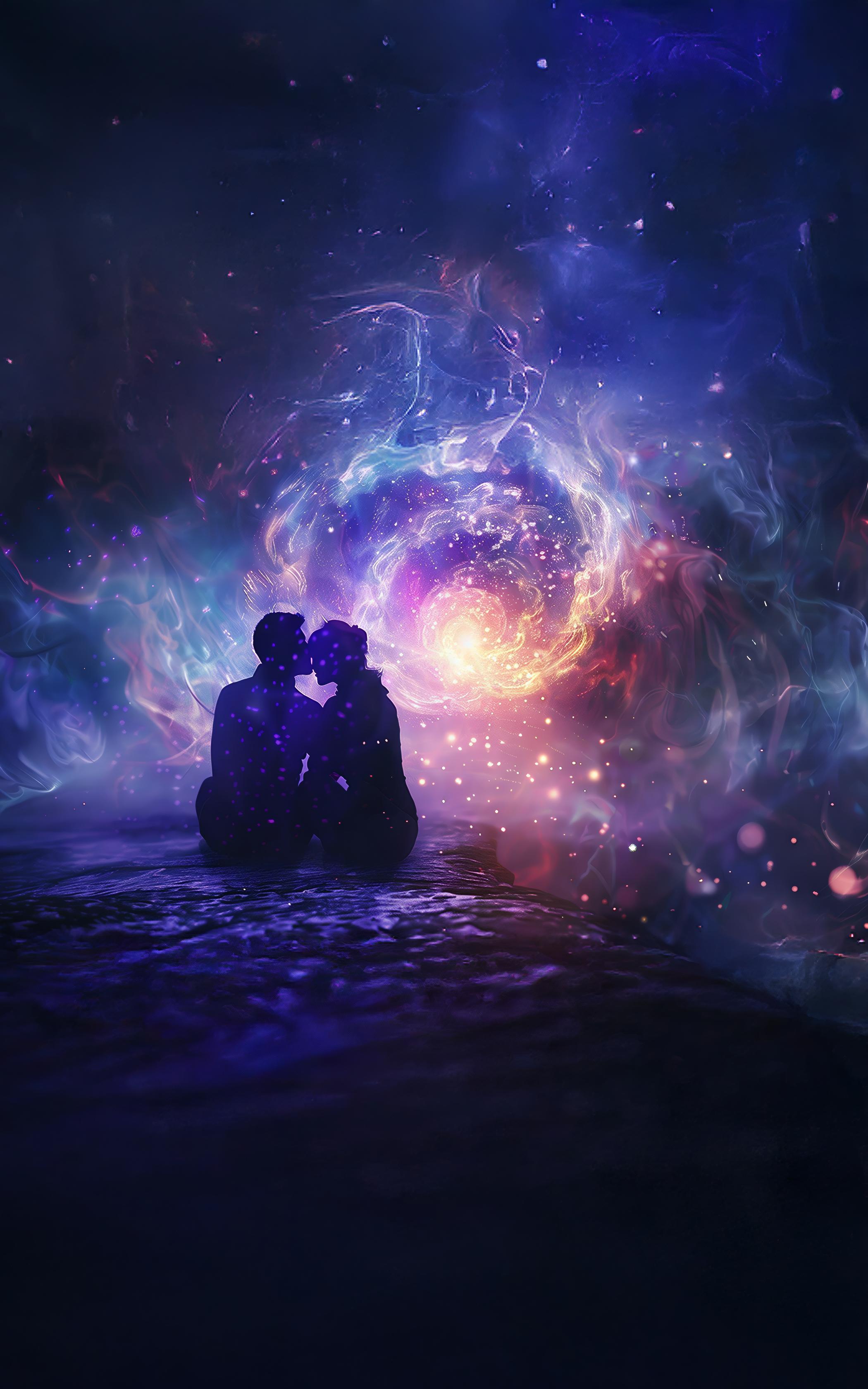 Cosmic Lovers Embrace