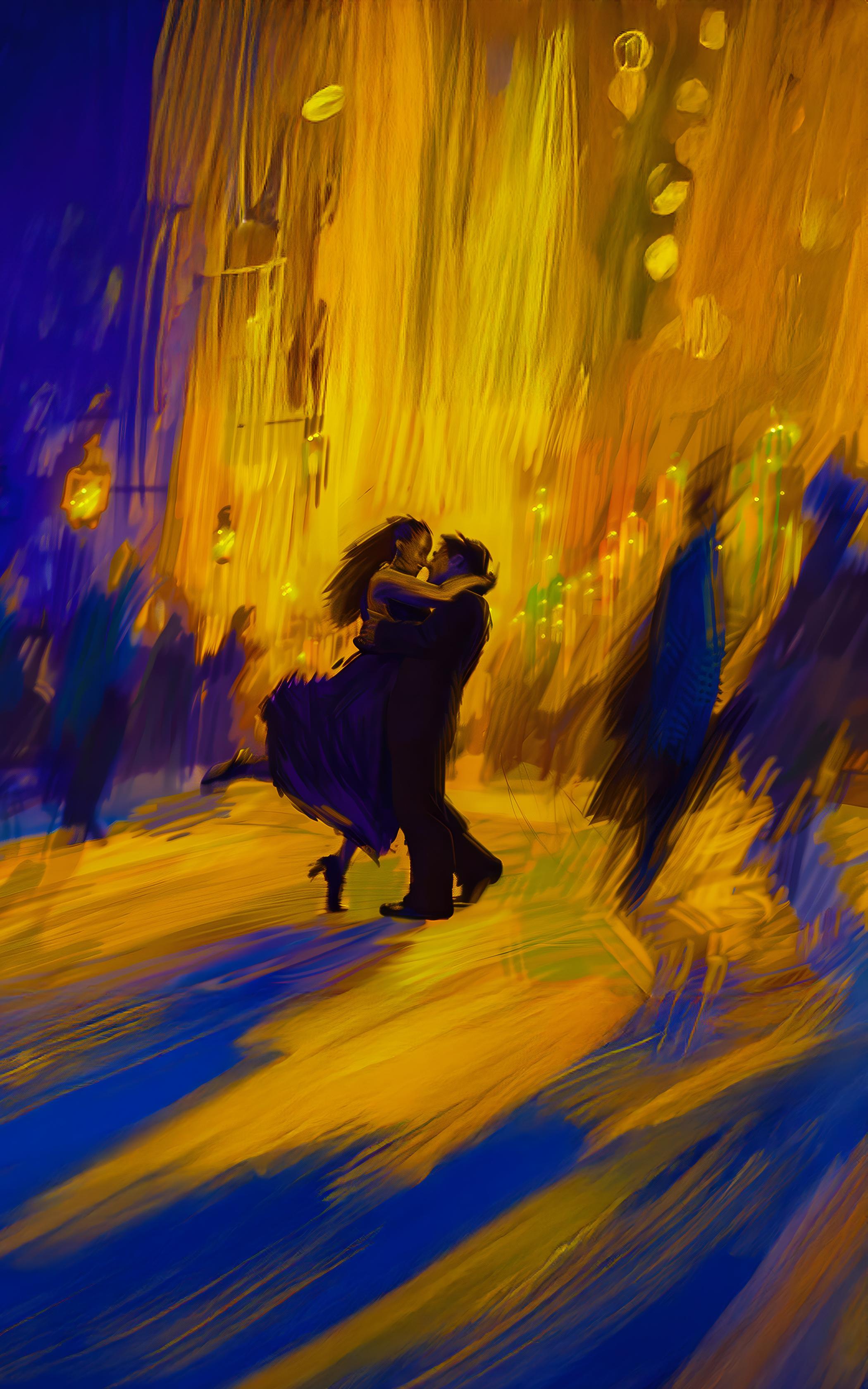 Golden Night Embrace