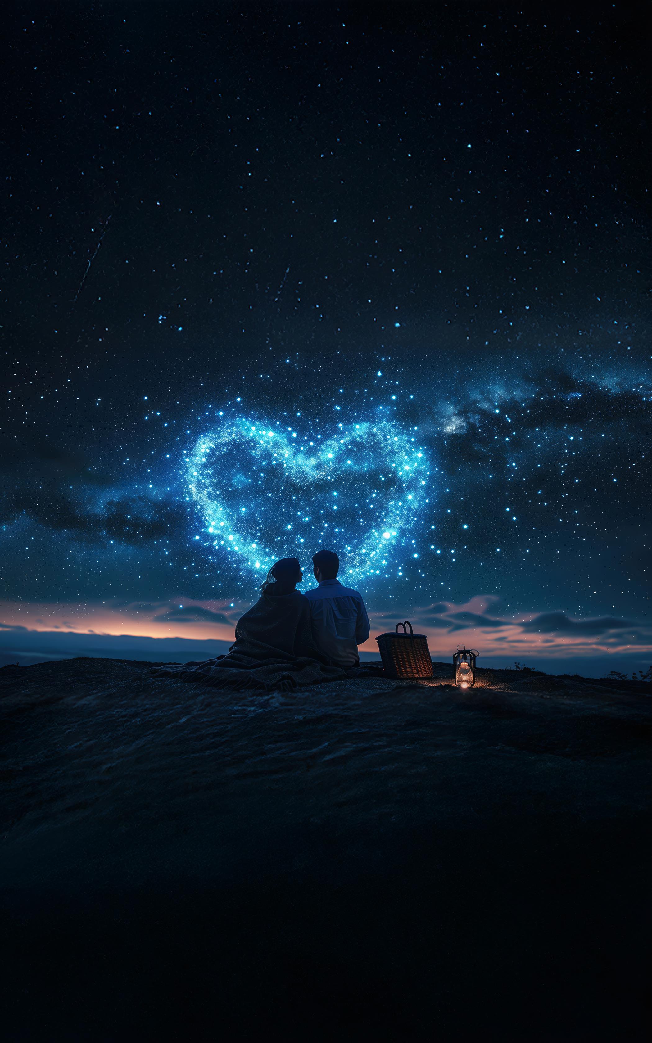 Starlit Heart Embrace