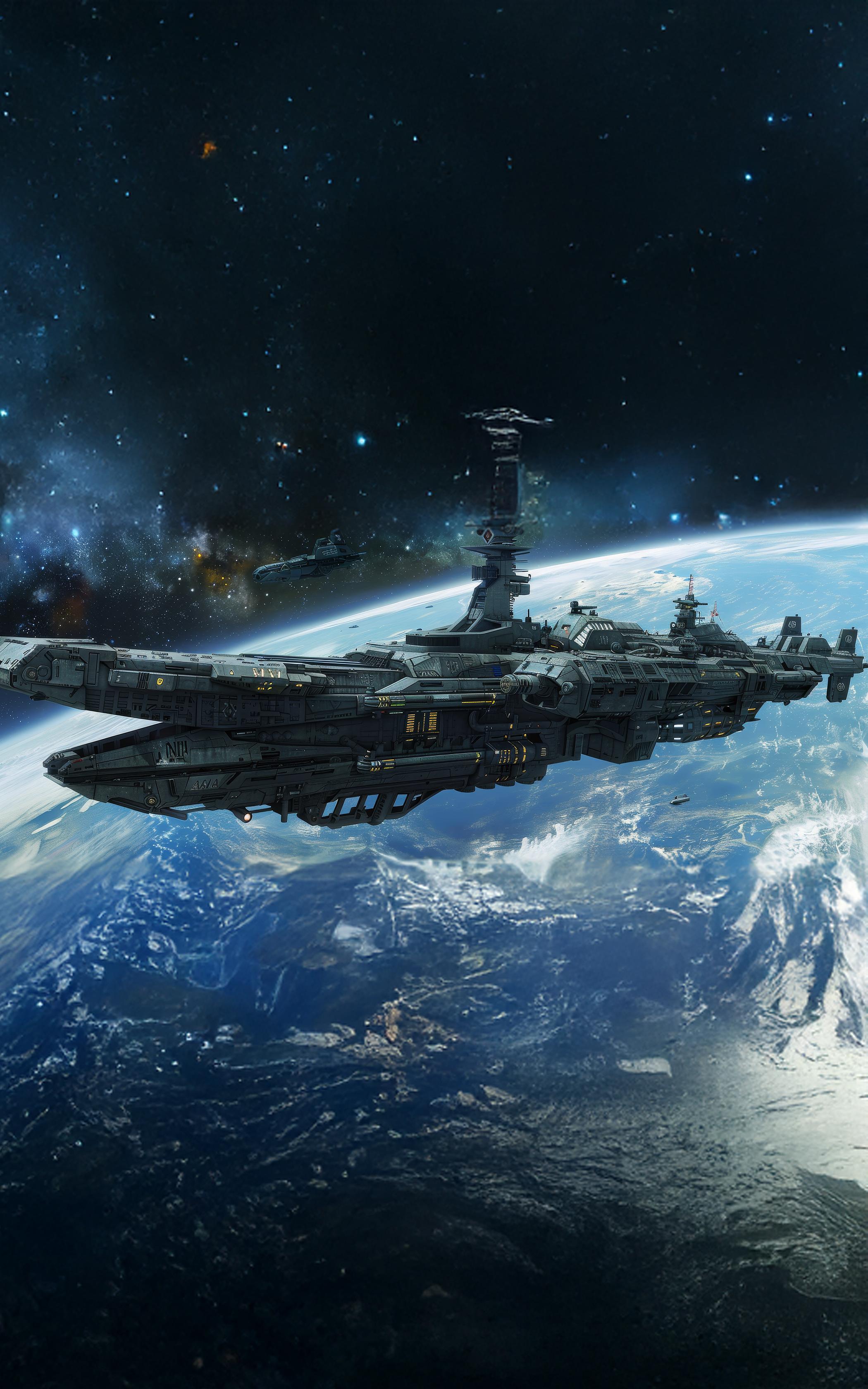 Galactic Warship Orbit