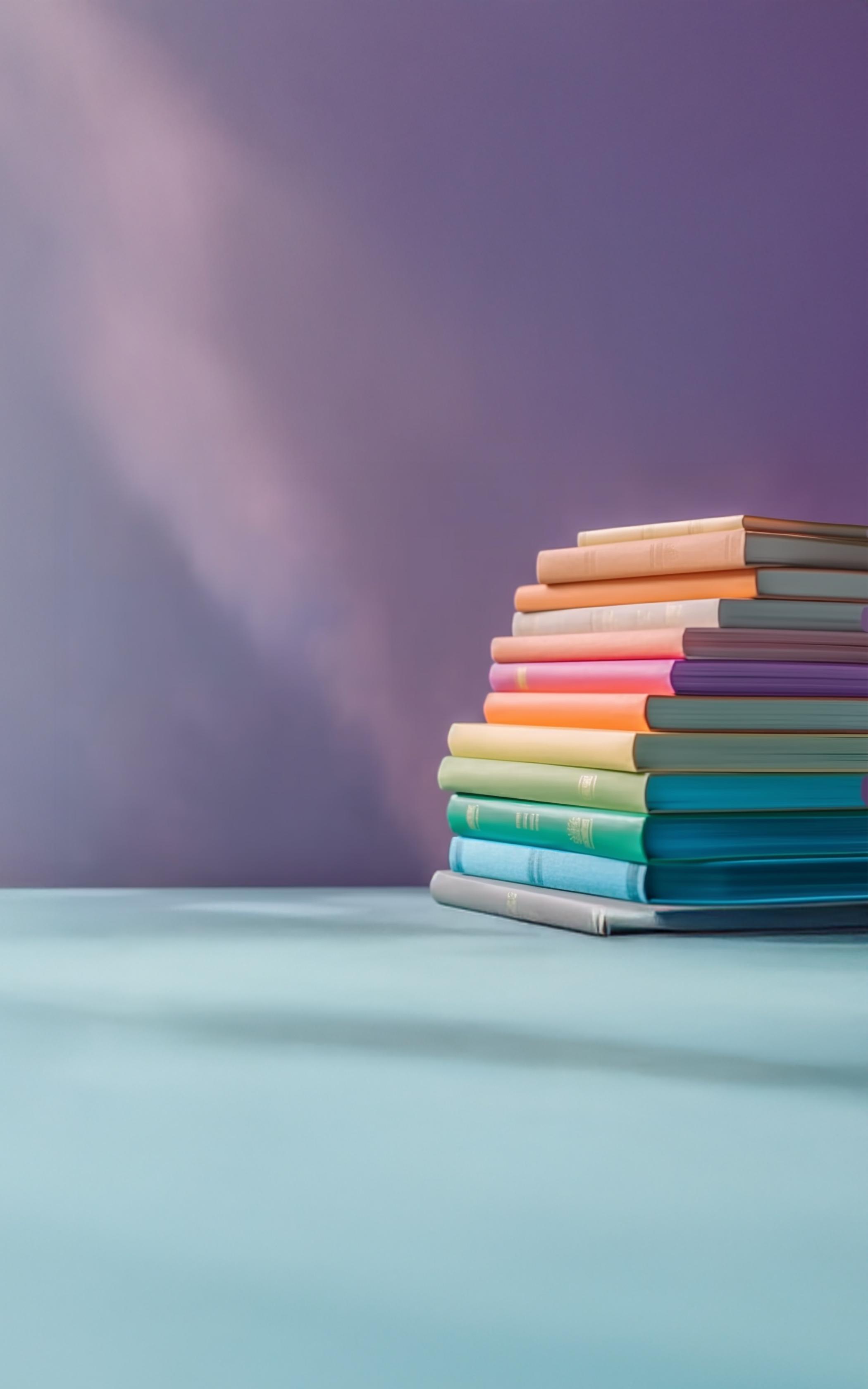 Pastel Book Stack