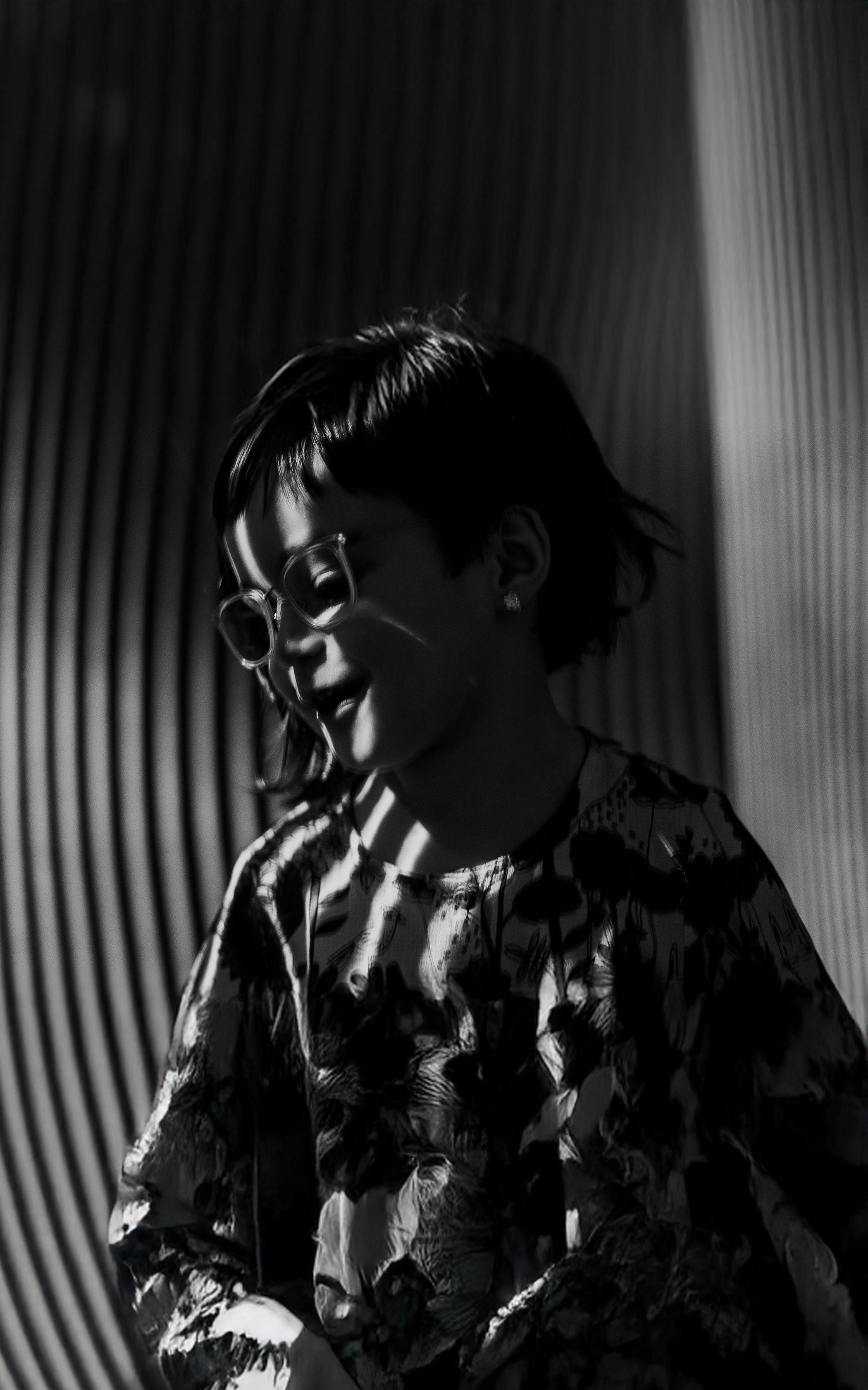 Shadowed Smiling Child