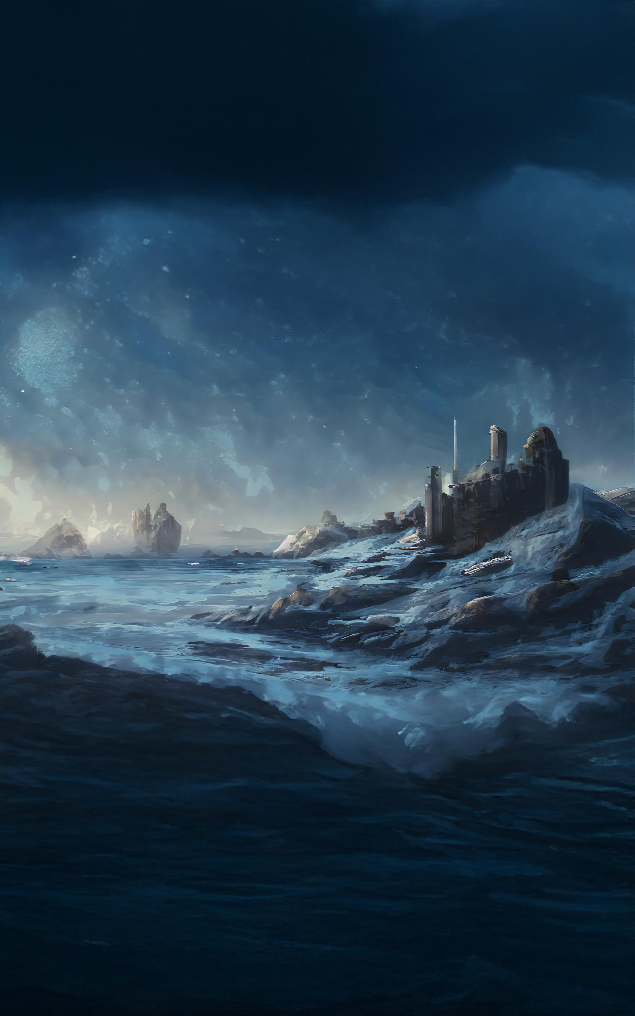 Frozen Coastal Fortress