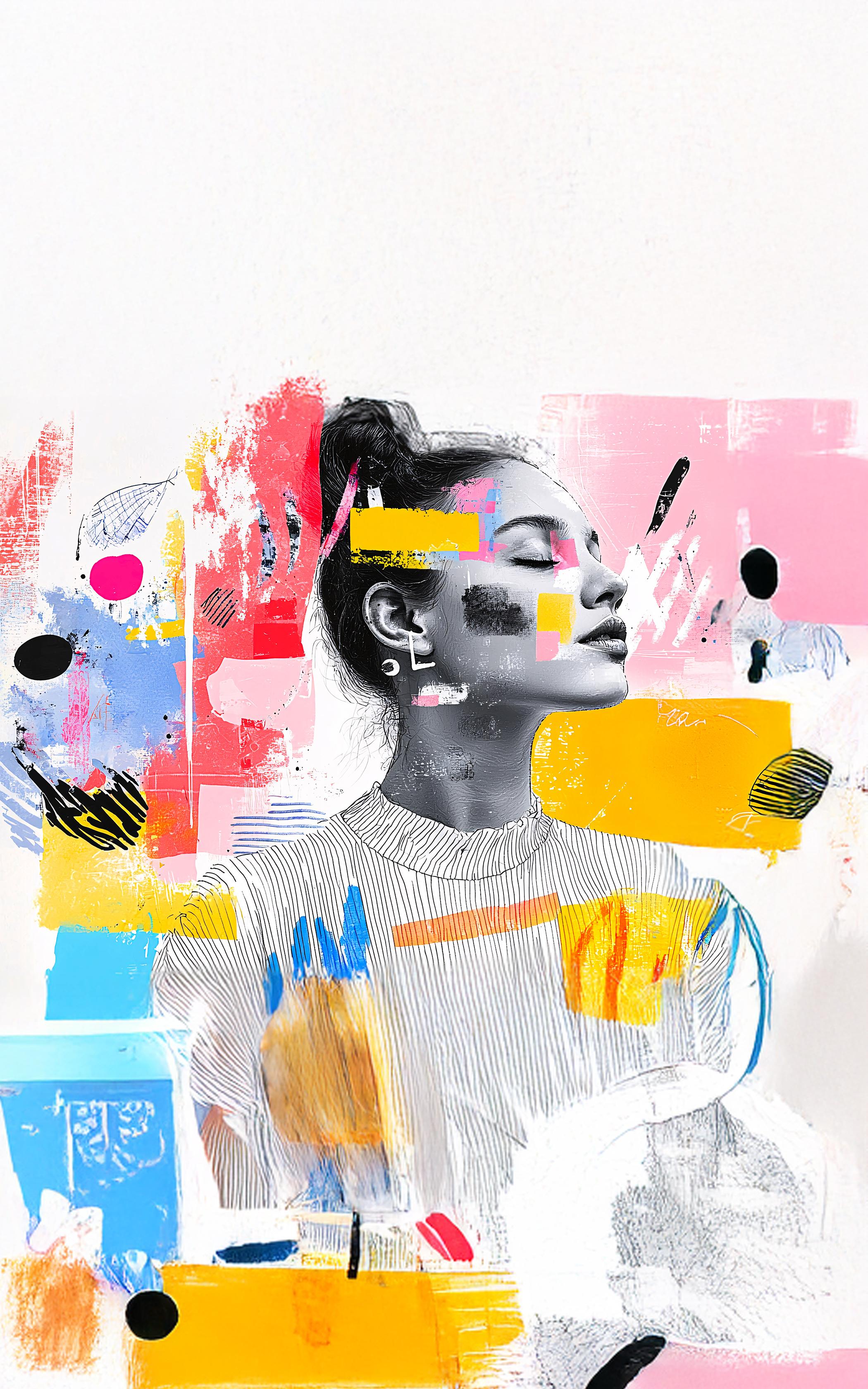 Serene Colorful Expression