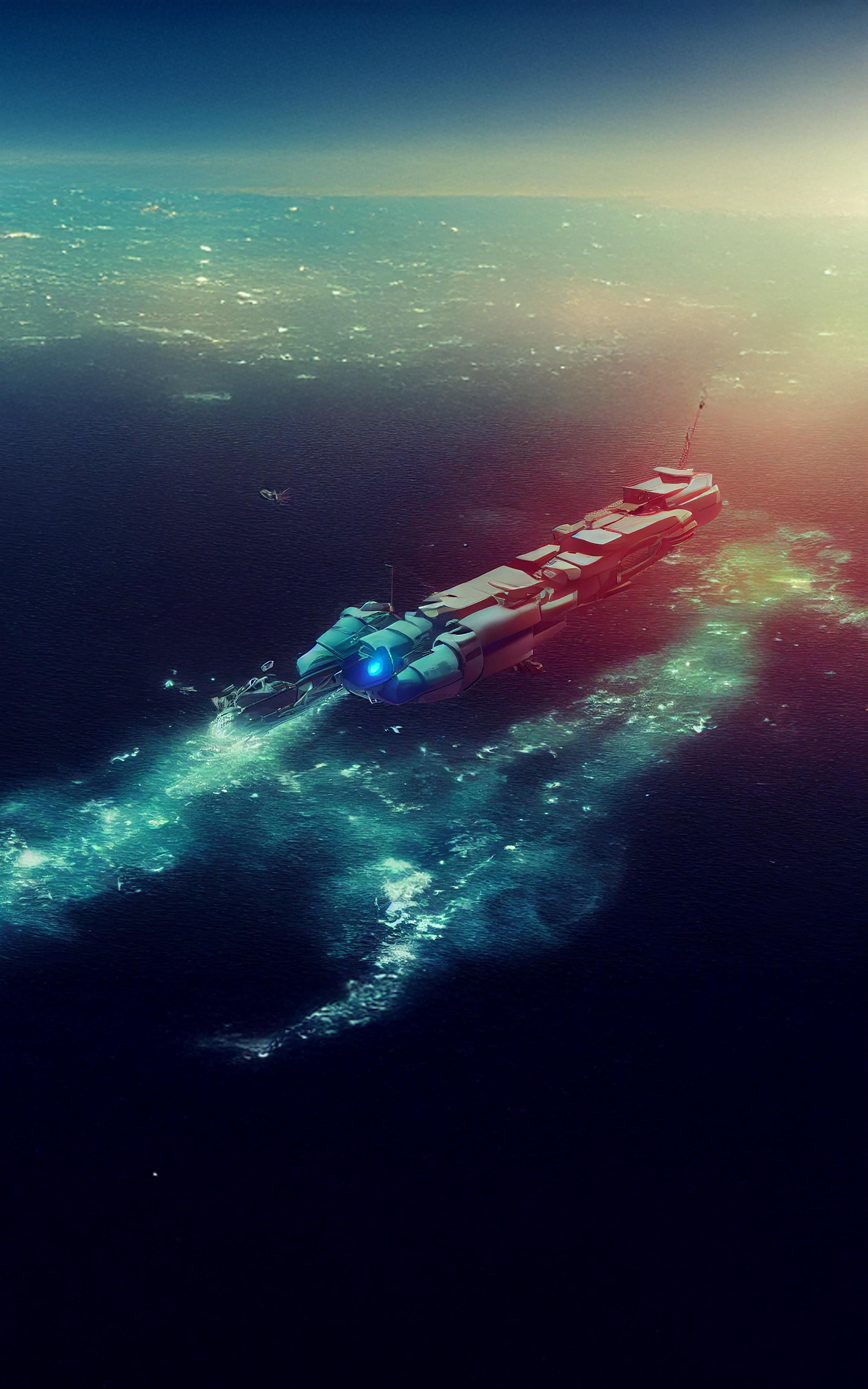 Futuristic Ocean Vessel