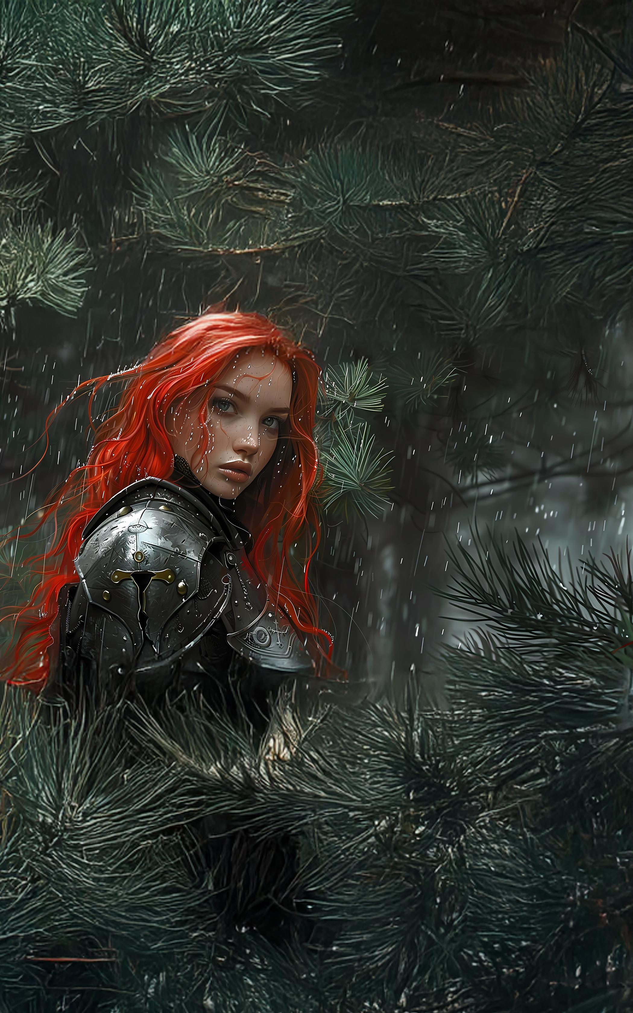 Crimson Warrior Veil