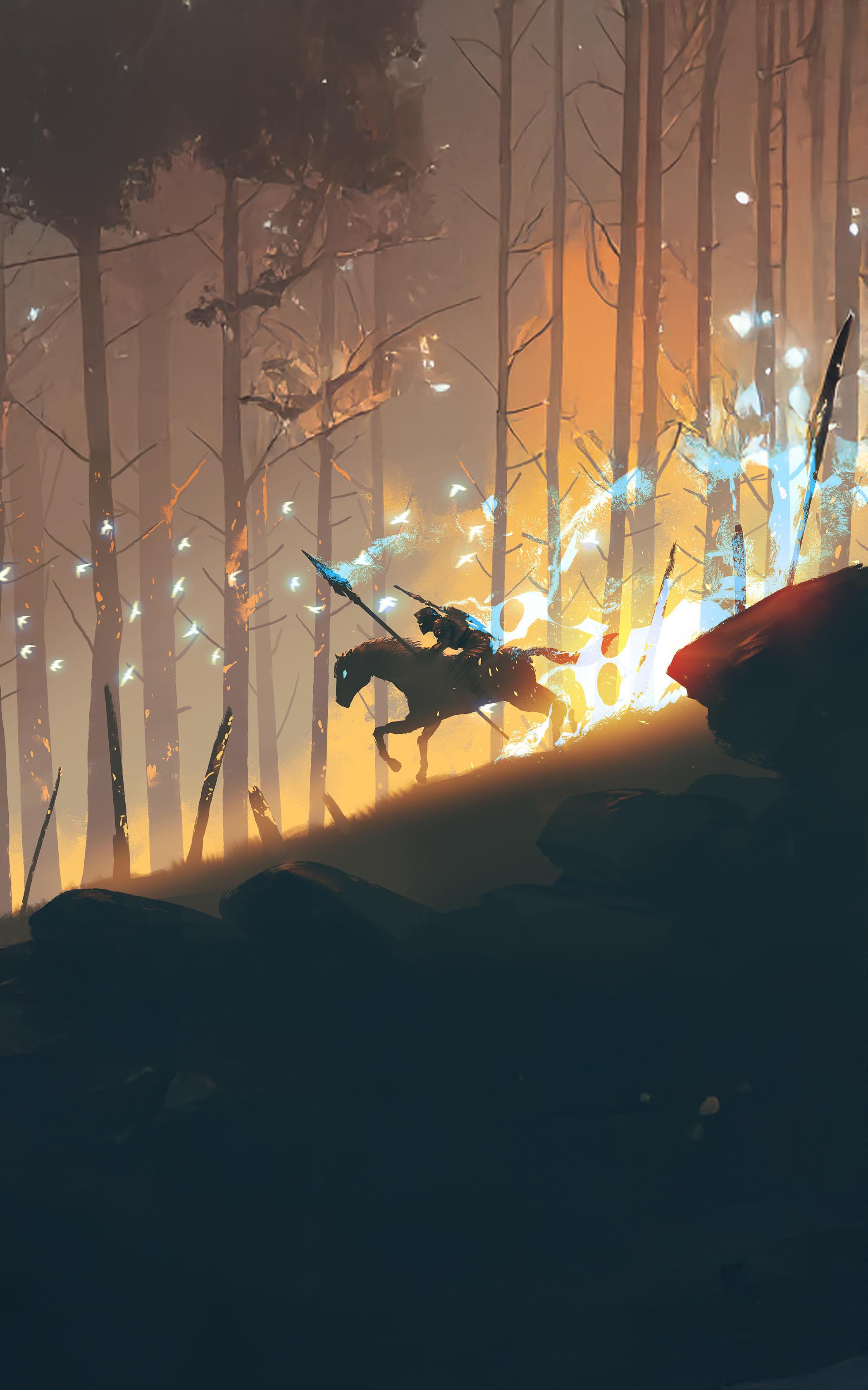 Flaming Forest Rider