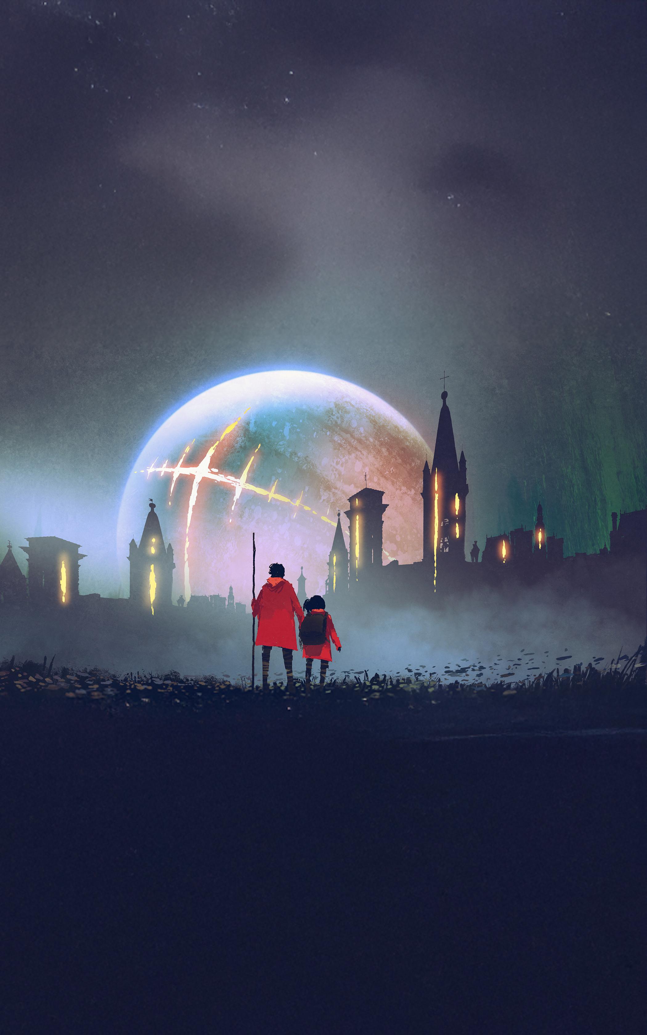 Moonlit City Journey