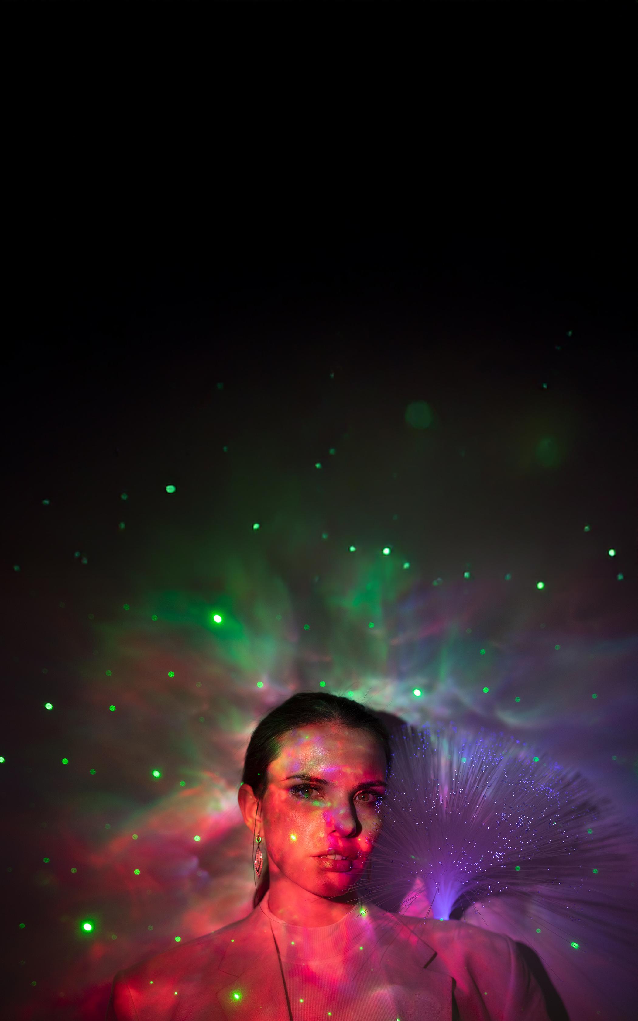 Cosmic Neon Portrait